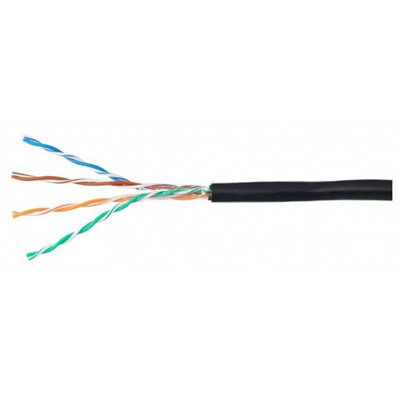 Витая пара ITK кабель связи ШПД U/UTP (неэкранированный) категория 5е 4 пары 24 AWG ПВХ (305м) серый